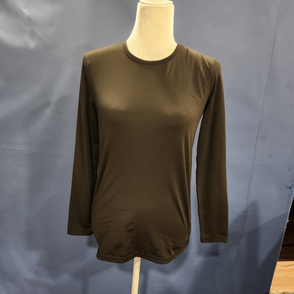 Classic Black Long Sleeve Top, size medium